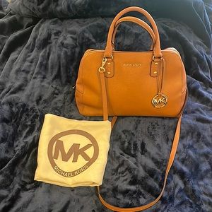 Michael Michael Kors Handbag/Saffiano/Luggage/Large Satchel/Genuine Leather